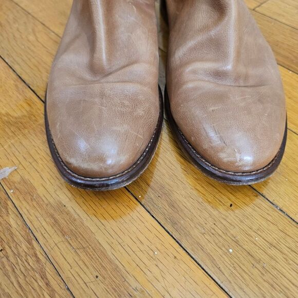 M Gemi Leather Ankle Boot Booties Brown Womens 37 - Picture 5 of 9